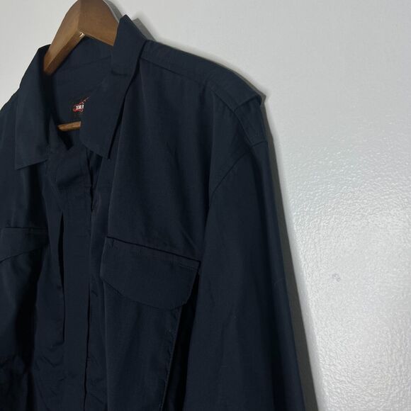 Tru-Spec Black Tactical Shirt Size XL Reg Long Sleeve Button Front - Picture 2 of 11